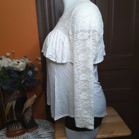 No Comment Women's Plus Lace Long Sleeve Blouse Top size 2X - Picture 5 of 11